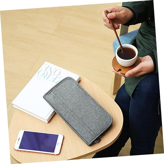 Travel Wallet Passport & Cards Organizer – RFID Secure Travel Document Holder | Multi-Pocket Passport Bag