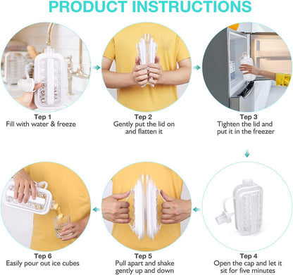 صينية كرات الثلج المحمولة مع غطاء - صانعة كرات الثلج المستديرة 17