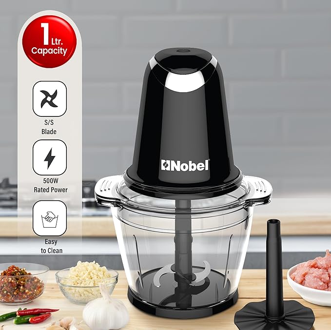Nobel Electric Food Chopper – Compact Vegetable & Meat Grinder
