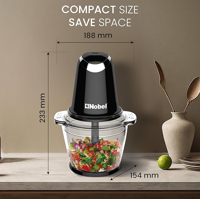 Nobel Electric Food Chopper – Compact Vegetable & Meat Grinder