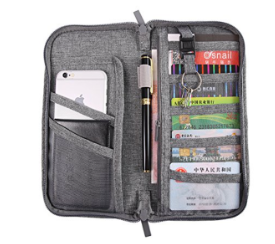 Travel Wallet Passport & Cards Organizer – RFID Secure Travel Document Holder | Multi-Pocket Passport Bag
