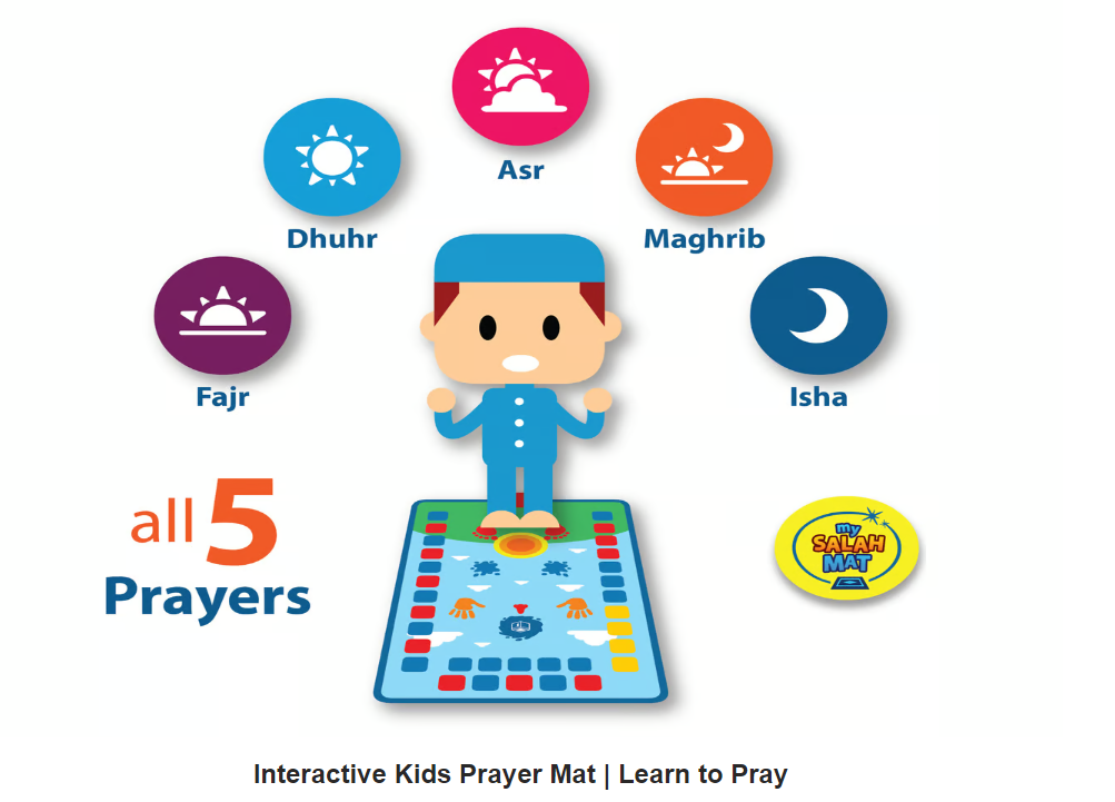 Interactive Islamic Prayer Mat for Children | Educational Salah Learning Mat with Touch Sensors & Sound