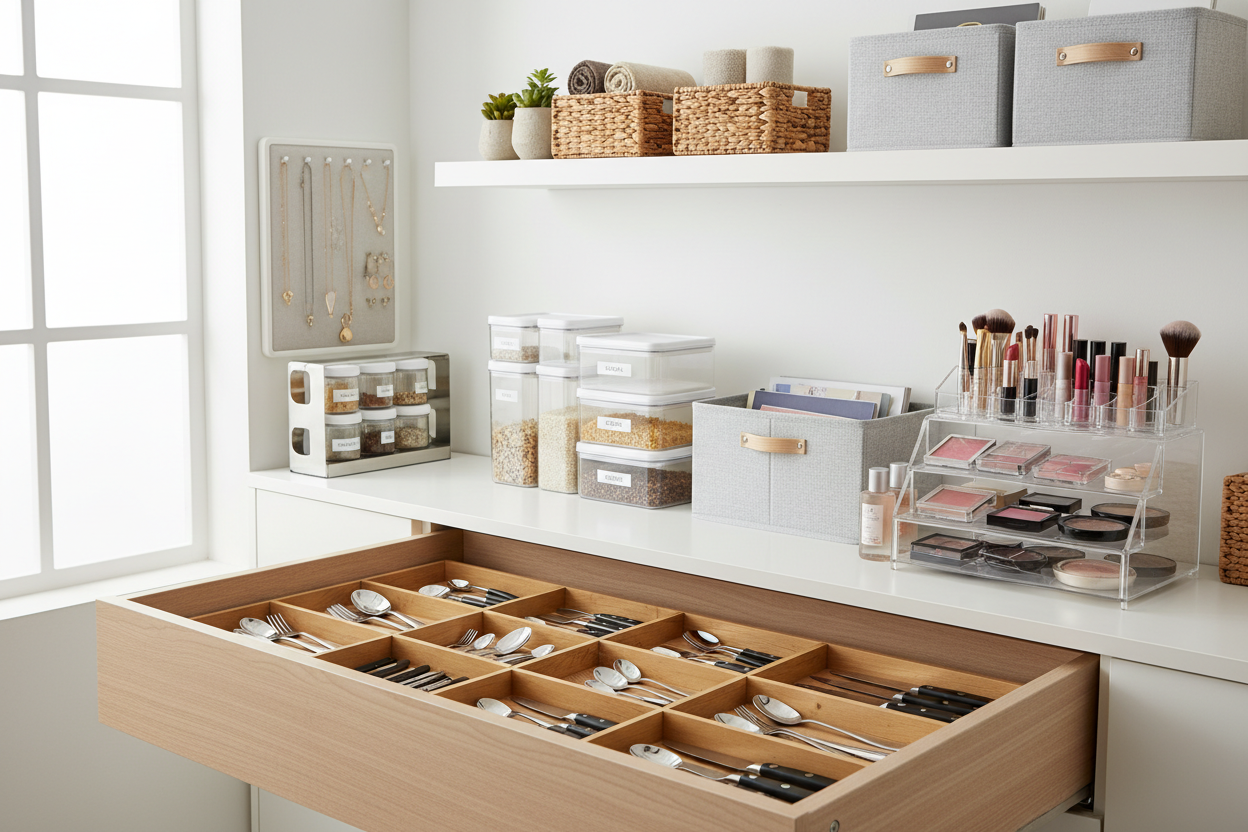 storage and organizers for home kitchen beauty accessories