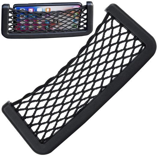 Car Net Pocket Mobile Holder – Flexible Car Organizer for Phones & Small Items | Durable Elastic Mesh Storage
